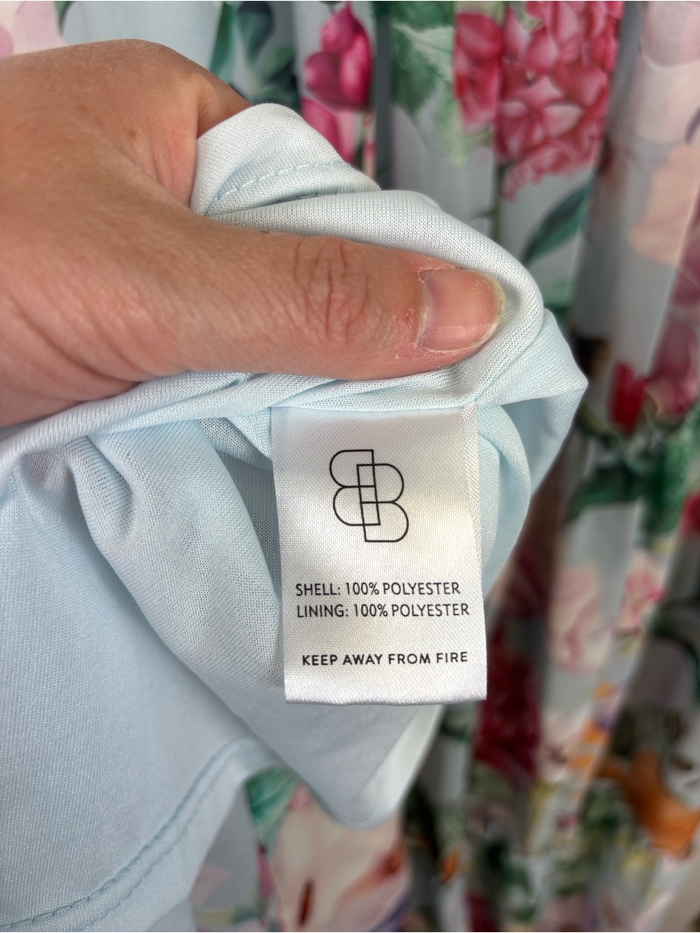 Baltic Born Anita maxi dress light blue floral print sz med - Picture 11 of 12